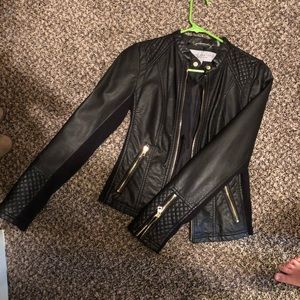 Faux leather jacket size small